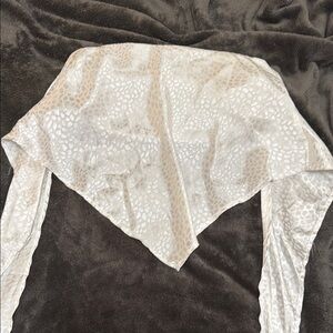 Elegant White Patterned Bandana tie top